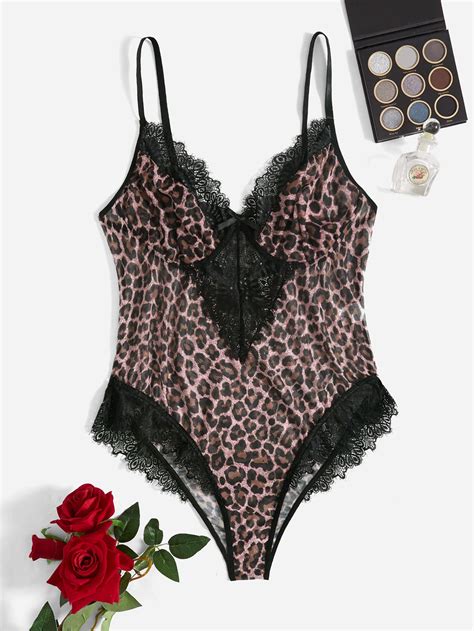 contrast lace|contrast lace teddy bodysuit.